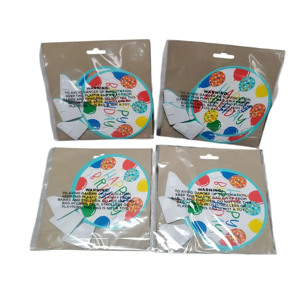 Lot of 4 321 Party Honeycomb Decorations 6
